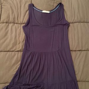 Blue water tiered maxi dress